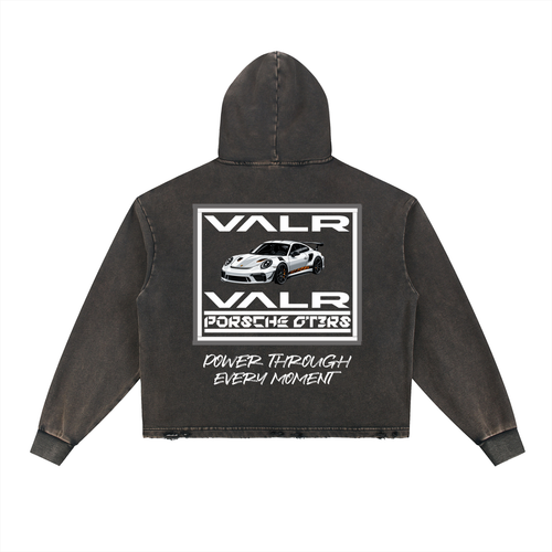 VALR Frayed-Hem Hoodie